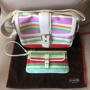 SUNDAY SALE Coach Hampton Shoulder Bag & Wristlet